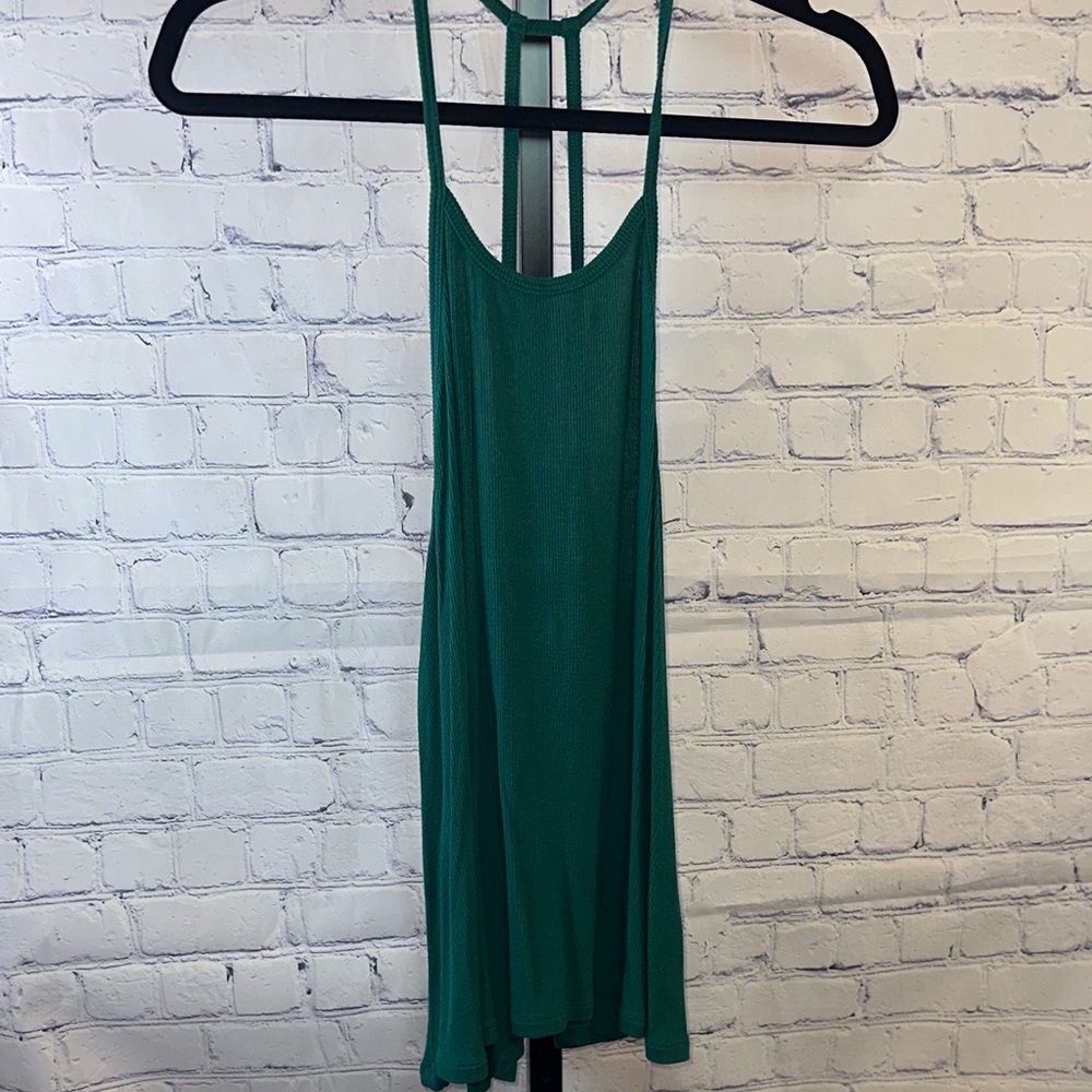 Green Sleeveless Drapey Top Sz Med NWT